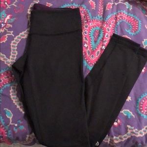 lululemon black/purple reversible long leggings